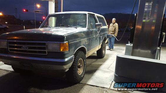 First trip to the gas station!