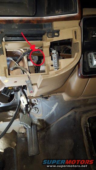 Tried to circle where I found the clutch safety connector on the factory harness