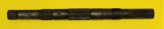 Splined metal shaft with holes