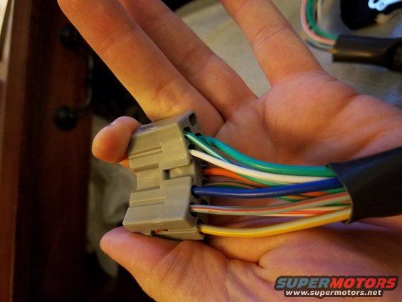 Non-tilt column turn signal switch harness color / pin out for a 79 Bronco