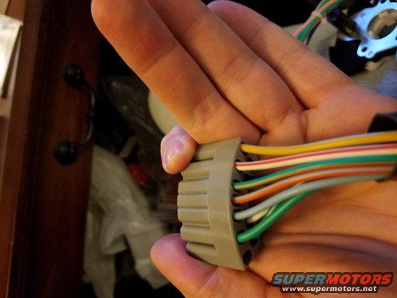 Non-tilt column turn signal switch harness color / pin out for a 79 Bronco