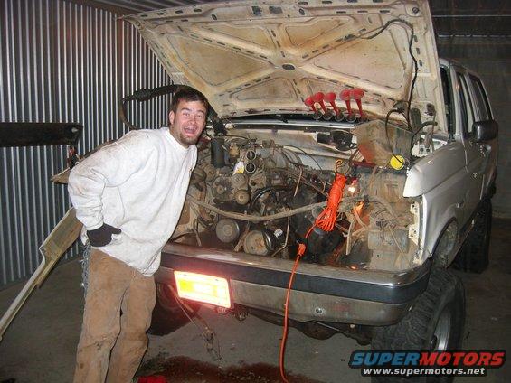 img_0294.jpg Here is Ned...without him I wouldnt have been able to do this. He arranged for the 460 to be shipped to his shop Horsepower Unlimited, put me in contact with their rebuilder who did a bang up job with it, and let me borrow his tools and the shops cherry picker, even delivering it and helping with the removal. Thanks alot Ned