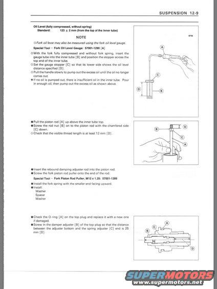 98-99 ZX9R how to change fork oil