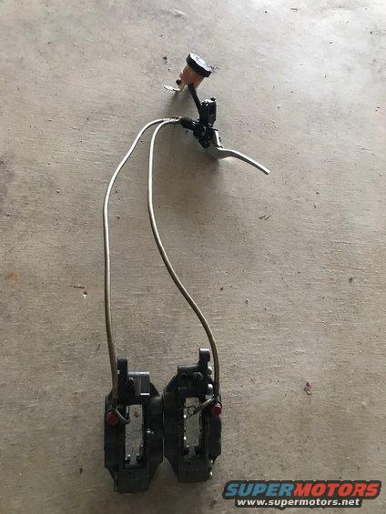 98 ZX9R new (used) calipers, dual brake line kit, and master cylinder assembly