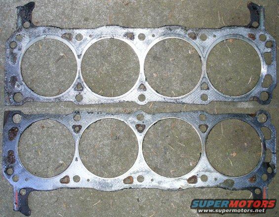 p1030405--drivers-headgasket.jpg Drivers side headgasket.  No blowouts, but kinked behind cylinder #8.