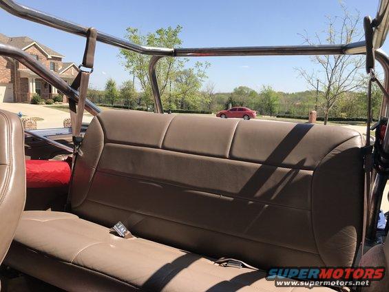 The back seats without the cover