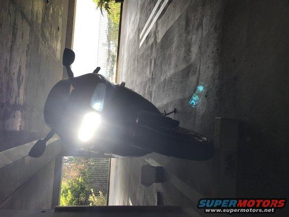 1998 ZX9R OPT7 LED High Beam Install Headlight On