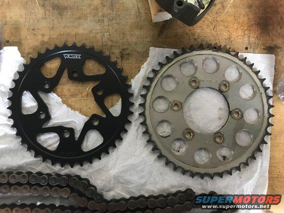 1998 ZX9R Vortex 525 Chain and Sprocket Install
