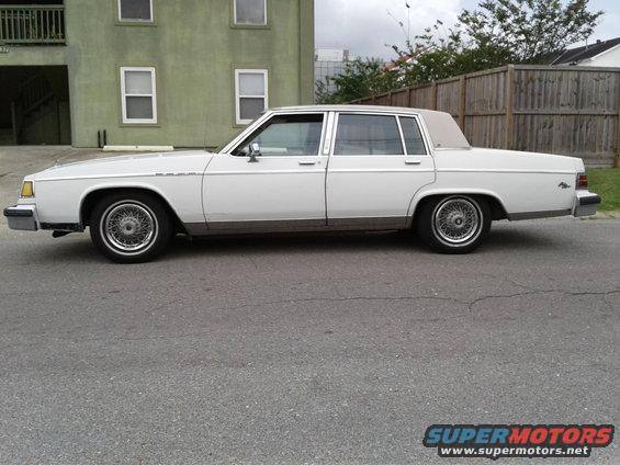 White 1984 Buick Electra sedan, side view