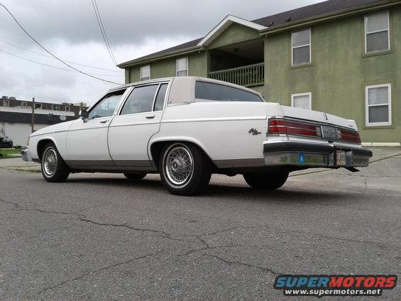 White 1984 Buick Electra sedan, rear 3/4 view