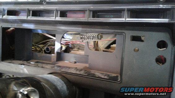 Instrument cluster removed