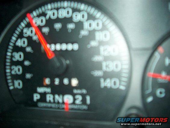 Speedometer and odometer gauges showing 50 mph and 36000 miles