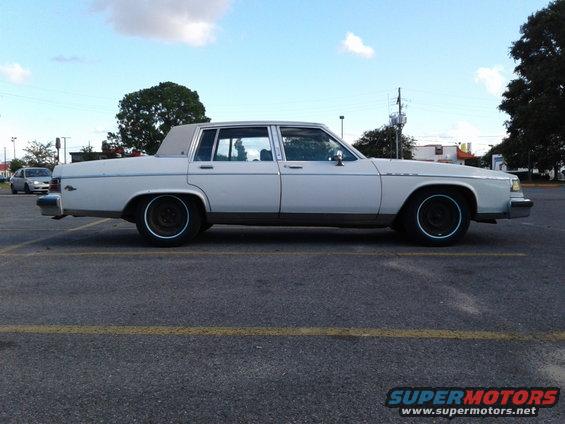 White 1984 Buick Electra sedan, side view