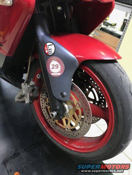 1998 ZX9R fork leg removal, front wheel
