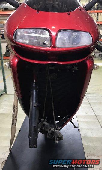 1998 ZX9R fork leg removal, wheel, brakes, fender, fork leg
