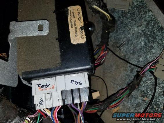 Vehicle control module with wiring harness and label F-Series - Black Housing