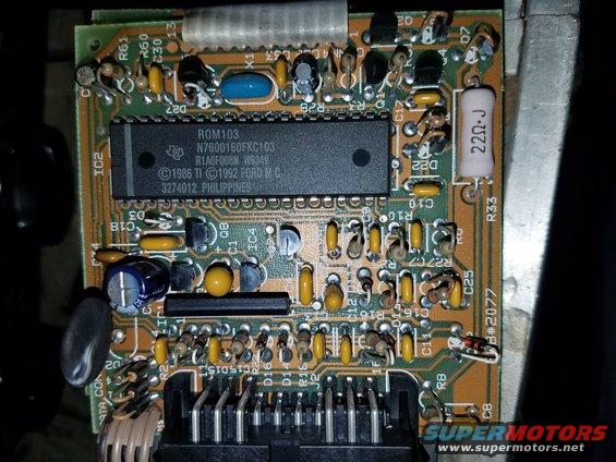 Circuit board with ROM103 chip, copyright 1986, 1992 Ford M C