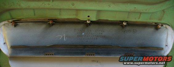 Subaru hood scoop, hood underside.  That lip is where the bolts would go, if everything lines up right.
