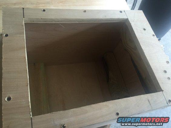 wooden box with open top, constructed from plywood and screws