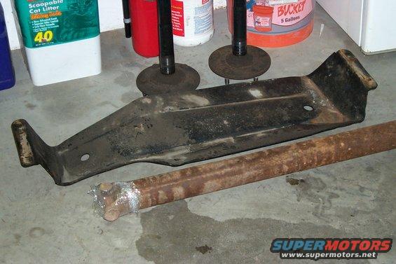 Crushed T-Casr skid plate, and my front driveshaft.