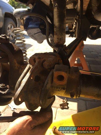 Loosening some bolts.
