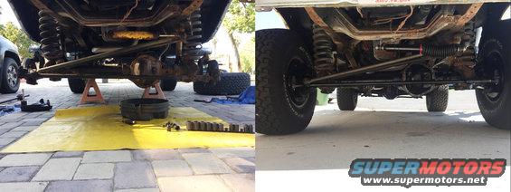 Before and after Front differential and steering update.