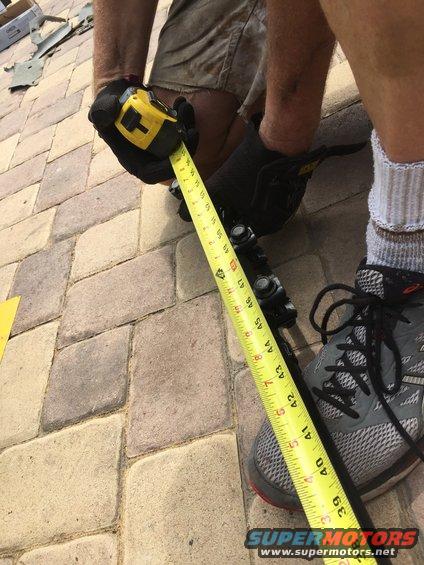 We measured the old link as a starting point and translated the length into the new one.