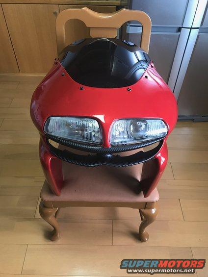 1998 ZX9R front fairing wrap with 3M dragon fire red