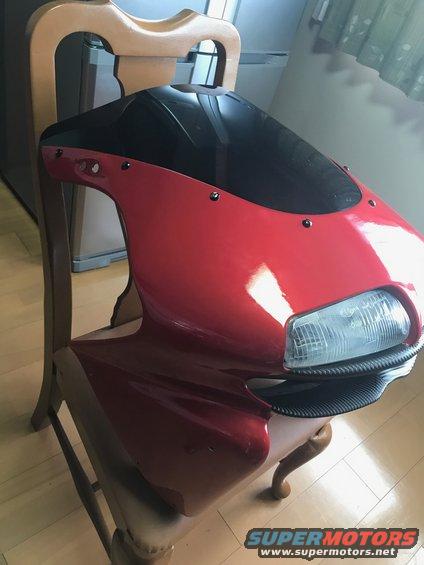 1998 ZX9R front fairing wrap with 3M dragon fire red