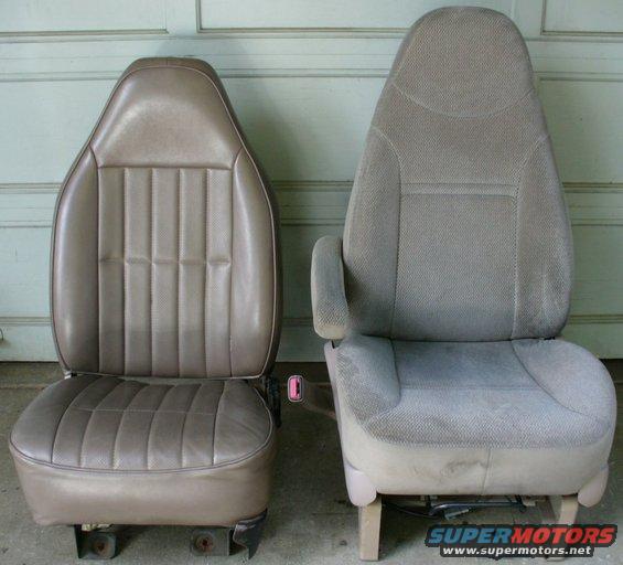'92 Bronco seat on left, '95 Windstar seat on right.