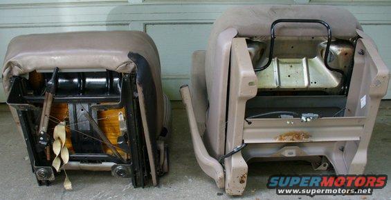 Bronco vs Windstar seat slider setups.