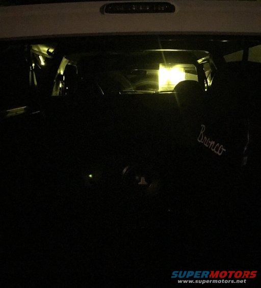 Interior of a Ford Bronco with "Bronco" text visible on the seat