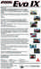 2006 Mitsubishi Evolution - Document detailing the 2006 Mitsubishi Lancer Evolution IX GSR, including specifications and photos.