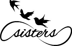 Graphic with the word 'sisters' and three birds in flight