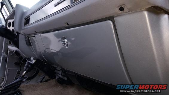 Interior dashboard and glove box of a vehicle