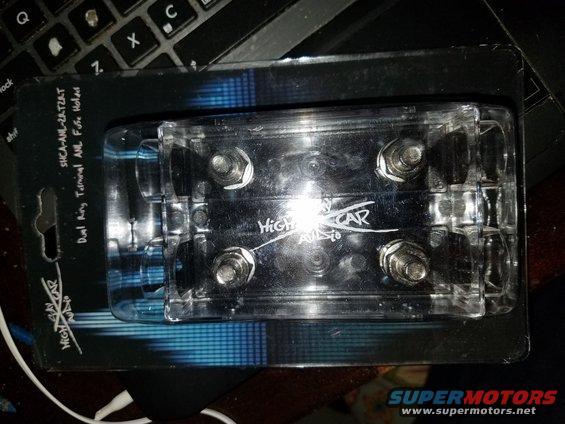 High-end car audio dual ring terminal ANL fuse holder in packaging