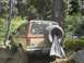 1987 Ford Bronco II - This 1987 Ford Bronco II is seen off-road, a spare tire mounted on the rear and a Browning logo on the back window.