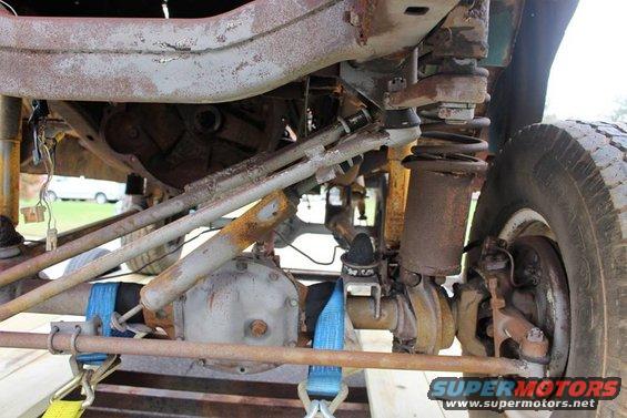 1966 Ford Bronco undercarriage with suspension and differential