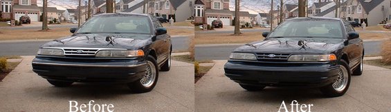 1996 Ford Crown Victoria front view, dark blue