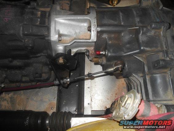 Transmission linkage with cable and bracket