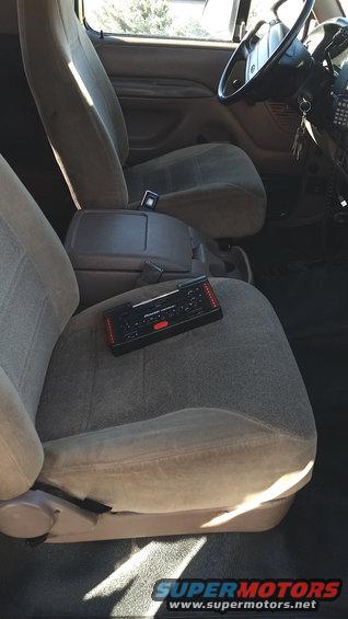 Installed.  The seats are from a 1999 explorer--direct bolt in.