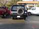 1995 Ford Bronco - Rear view of a 1995 Ford Bronco, showing its spare tire mount and license plate.