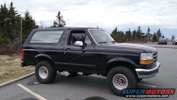 Bronco on top of Mt Cadillac in MD, Maine.