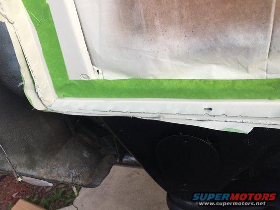 Put primer on the firewall but there was a huge gap between the top and bottom of the cabin. Needed to be resealed.