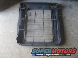 Seat frame with springs, SuperMotors logo at bottom