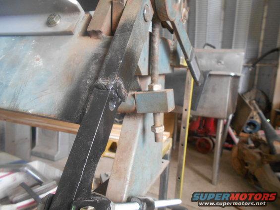 Metal fabrication equipment with visible welds and bolts