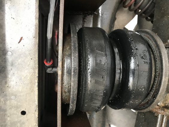 Air Lift suspension bellows with visible text and part numbers