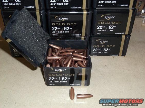 Speer Gold Dot 22 Cal 62 Grain bullets in box