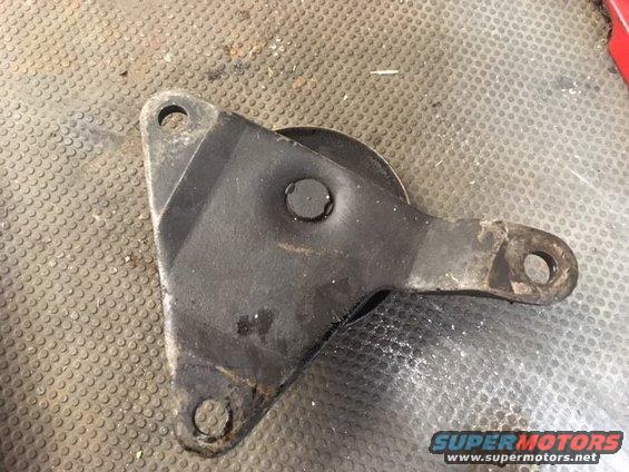 Black pulley bracket with mounting holes