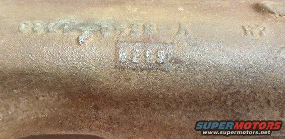 Cast iron part with stamped numbers '6269' and other markings